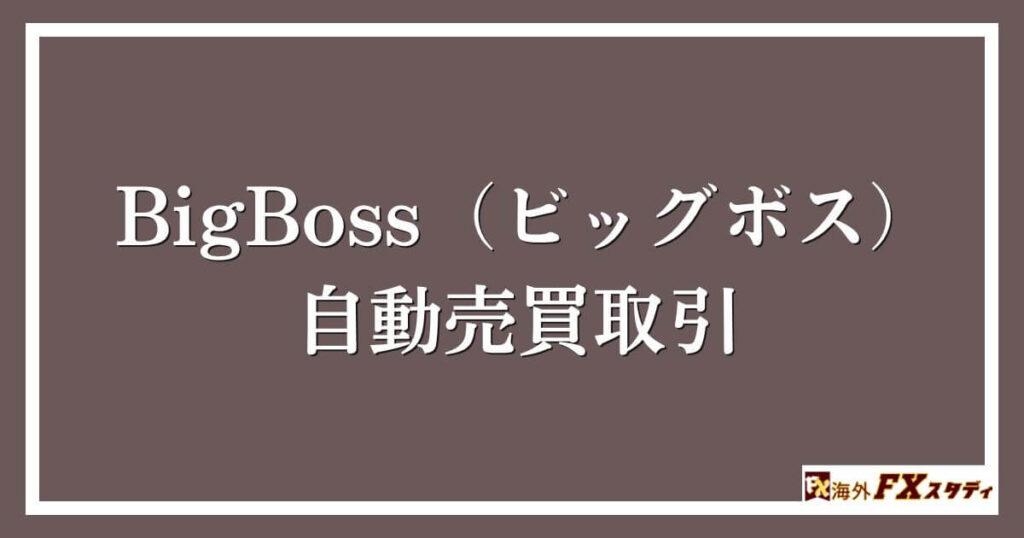 BigBoss（ビッグボス）における自動売買サポート