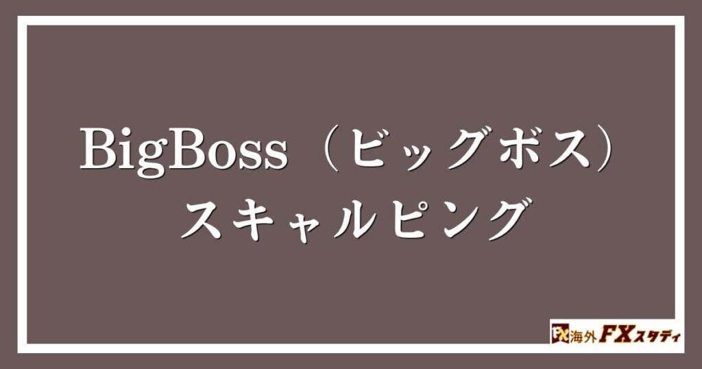 BigBoss（ビッグボス）のスキャルピング