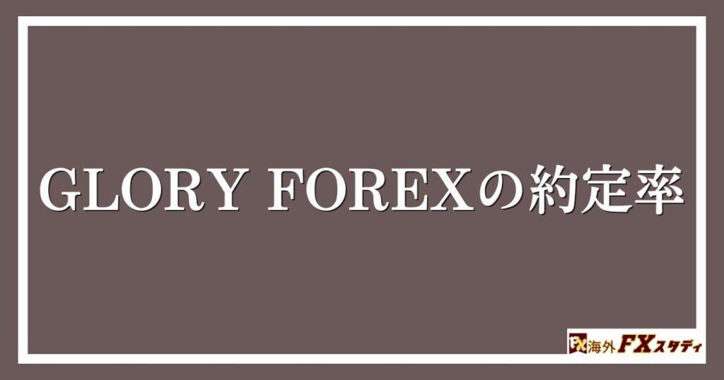 GLORY FOREXの約定率