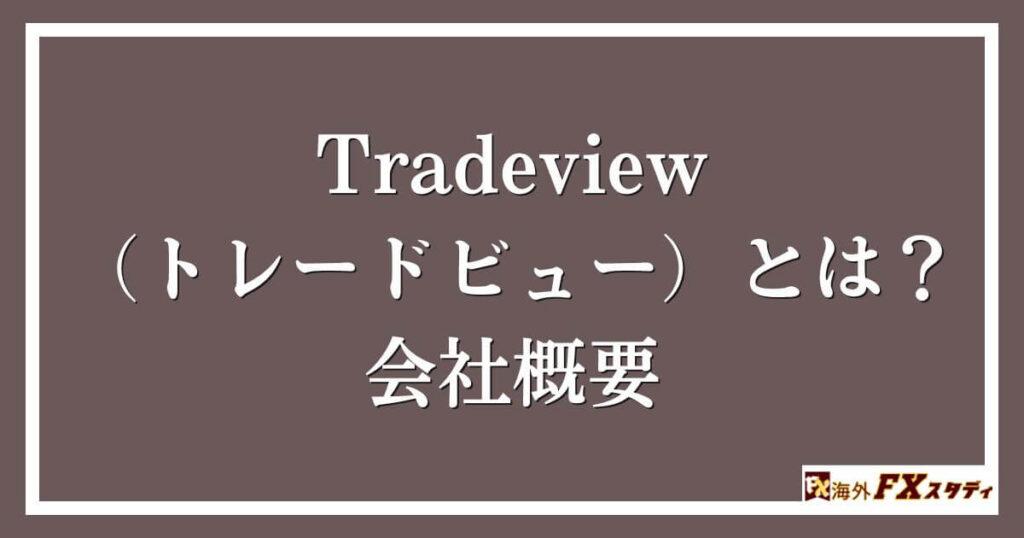 Tradeview（トレードビュー）とは？会社概要