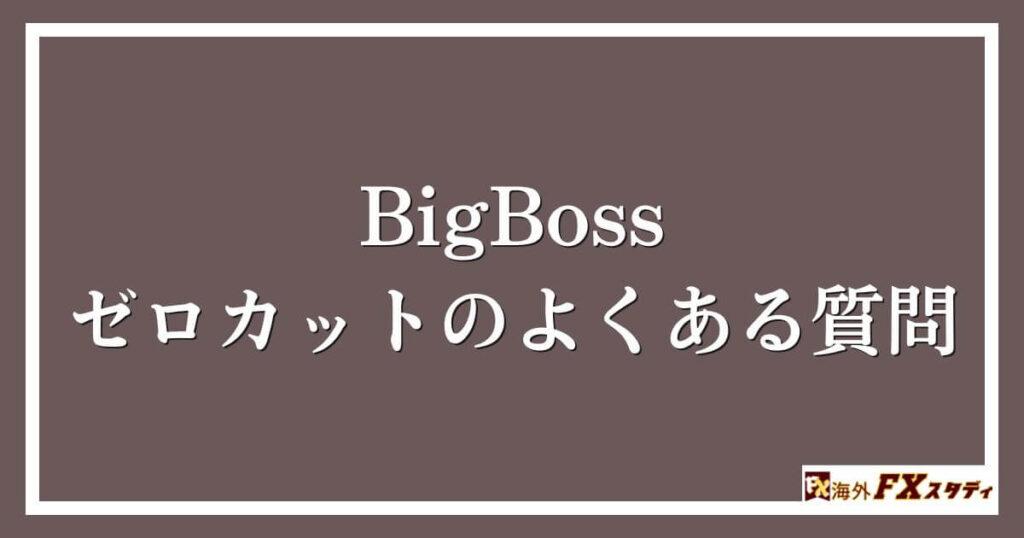 BigBossのゼロカットのよくある質問